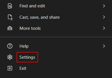 Go to Settings