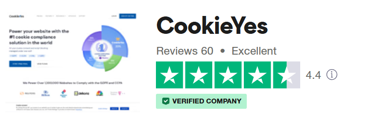 CookieYes review by users on Trustpilot.