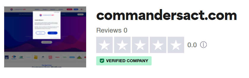 Commanders Act review by users on Trustpilot