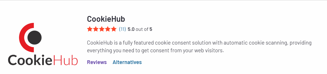 CookieHub review by users on G2.