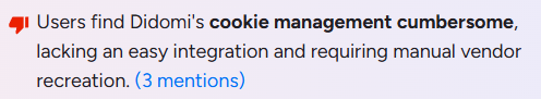 Didomi is lacking an easy integration with vendors
